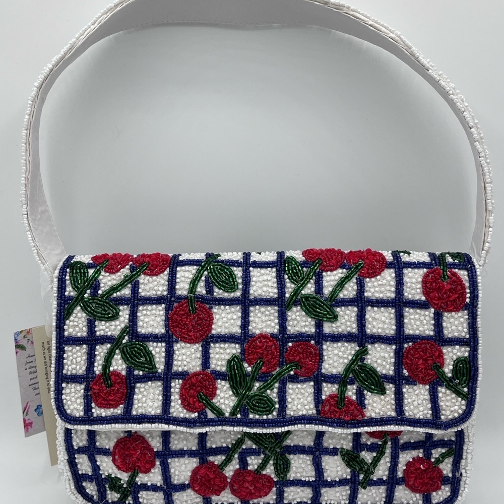 Cherry beaded bag made in India NWT TikTok Instagram Viral